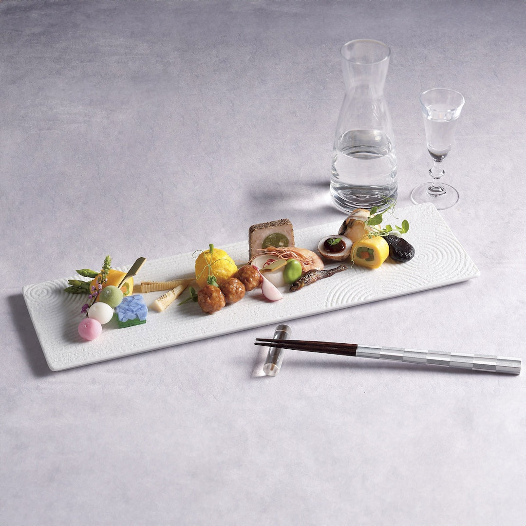 MINOYAKI “KARESANSUI” Rectangle Plate 40cm 00128 KDN013